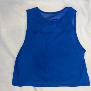 lululemon athletica Blue Mesh-Back Tank Top